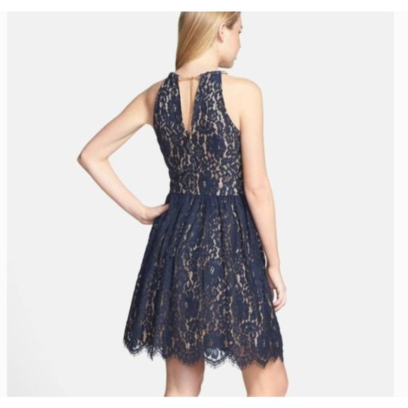 Eliza J Navy Blue Halter Dress, size 8 - Picture 2 of 6